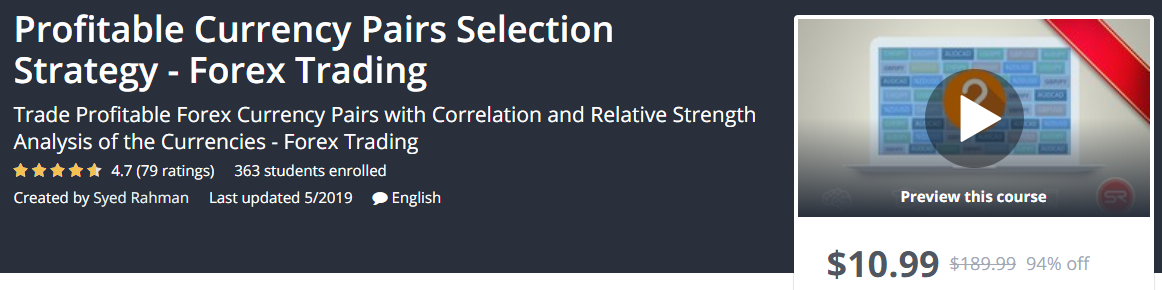 Profitable currency pair selection strategy